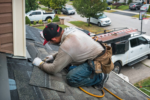 Professional Flat Roof Repair technician working in Lawrence, NY